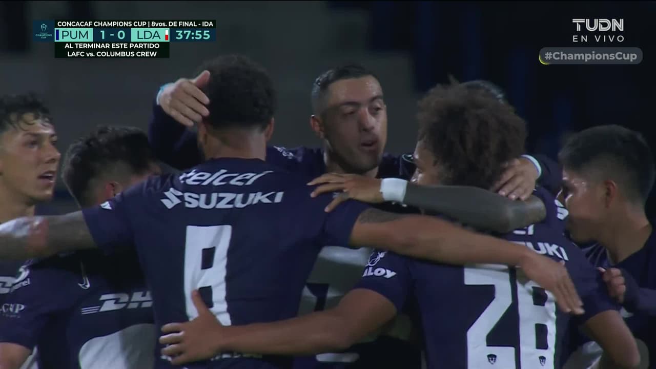¡Golazo de Pumas! Ergas dispara de pierna derecha para abrir el marcador