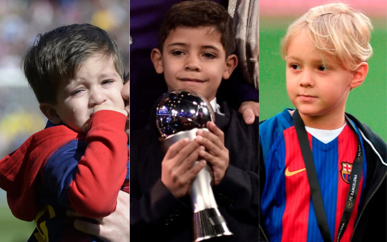 Los niños del fútbol son aquellos hijos de los cracks que brillan en el mundo, la infantil motivación para que esas estrellas estén aterrizados a pesar de estar en un nivel muy alto.