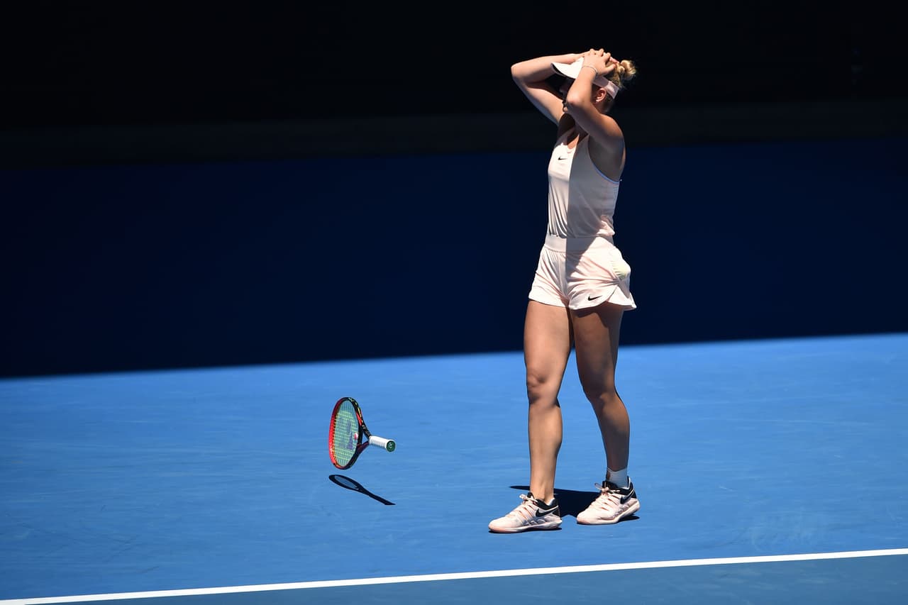 Su incredulidad quedó plasmada en la cancha y ante el mundo que ve cómo nace una promesa del tenis.