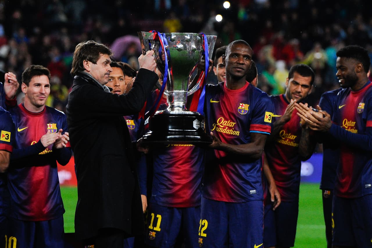 Tito Vilanova celebró al final de temporada como técnico campeón de la Liga de España com Barcelona, ganando el premio además al mejor entrenador del torneo local.