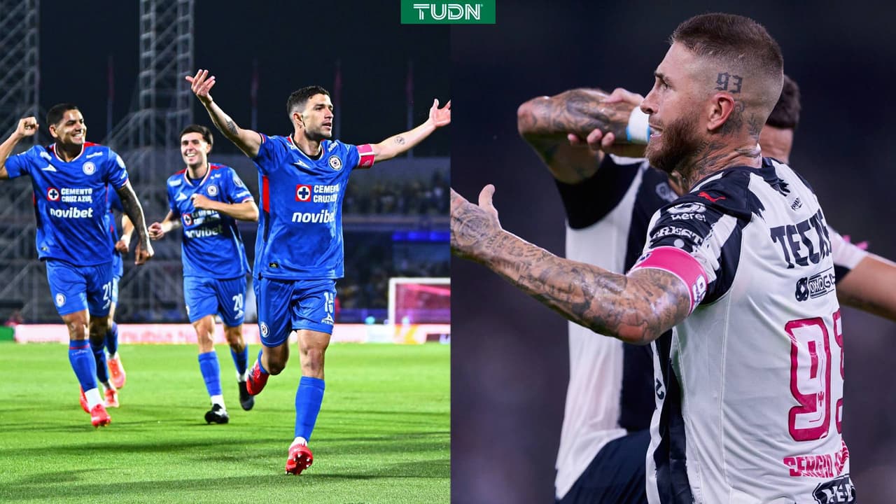 Cruz Azul vs. Rayados en la Liga MX.