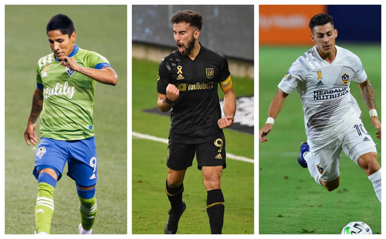 Raúl Ruidíaz, Diego Rossi y Cristian Pavón, goleadores sudamericanos en MLS.