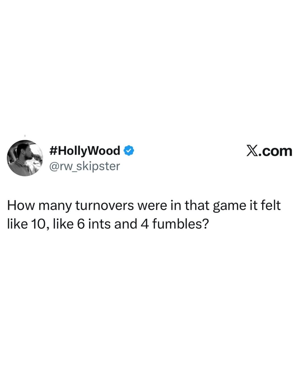 ¿Cuántas pérdidas de balón hubo en ese juego? Parecían 10, como 6 int y 4 balones sueltos.