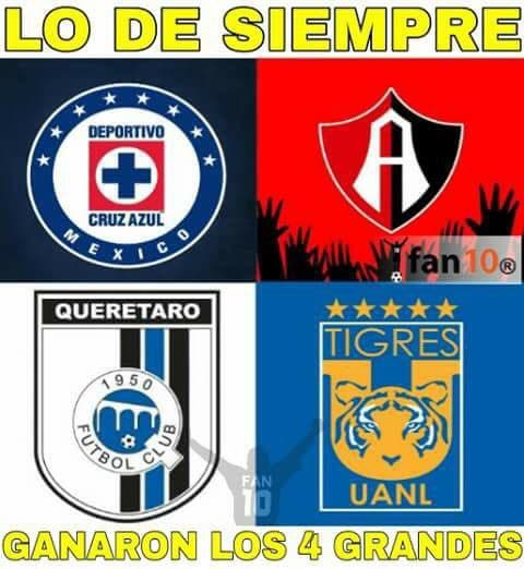 La derrota del América, el partidazo de Tigres y la renovada ilusión de los aficionados al Cruz Azul son los temas de moda en los memes de la Jornada 1 del Apertura 2017