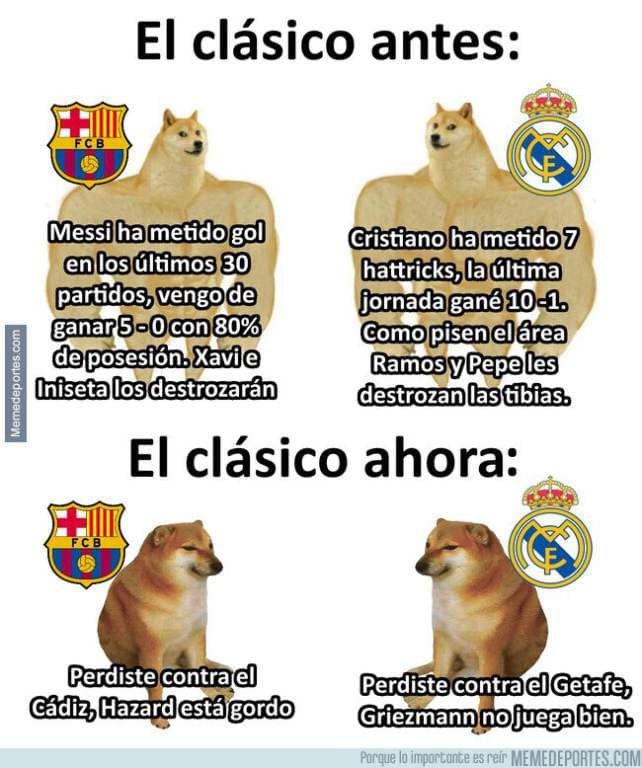 El Real Madrid y los memes tundieron al Barcelona | Los culés perdieron el Clásico del futbol español y los memes no tardaron en aparecer.