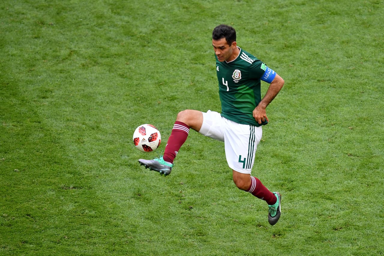 SAMARA, RUSSIA - JULY 02: Rafael Marquez of Mexico controls the ball during the 2018 FIFA World Cup Russia Round of 16 match between Brazil and Mexico at Samara Arena on July 2, 2018 in Samara, Russia. (Photo by Hector Vivas/Getty Images)
