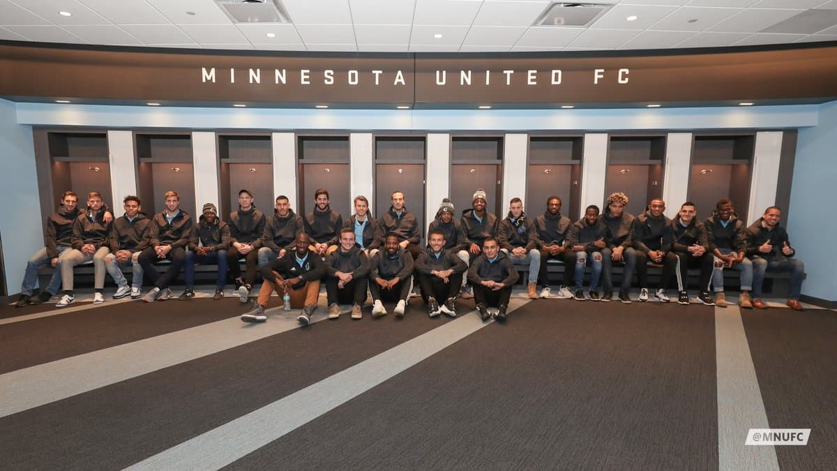 Un sector en el que el Allianz Field marcará diferencias será en el confort para los deportistas. El plantel de Minnesota United ya dio el visto bueno al espectacular vestuario local.