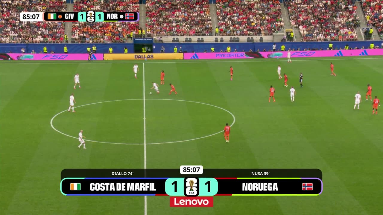 ¡GOL!  anota para Noruega. Erling Haaland