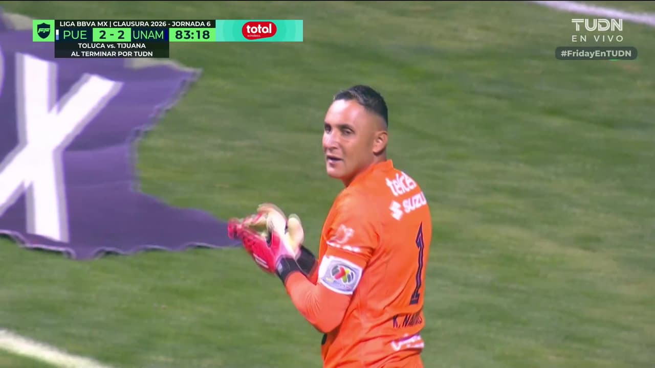 ¡Sólo tú, Keylor! El atajadón con el que Pumas se salva del tercero de Puebla