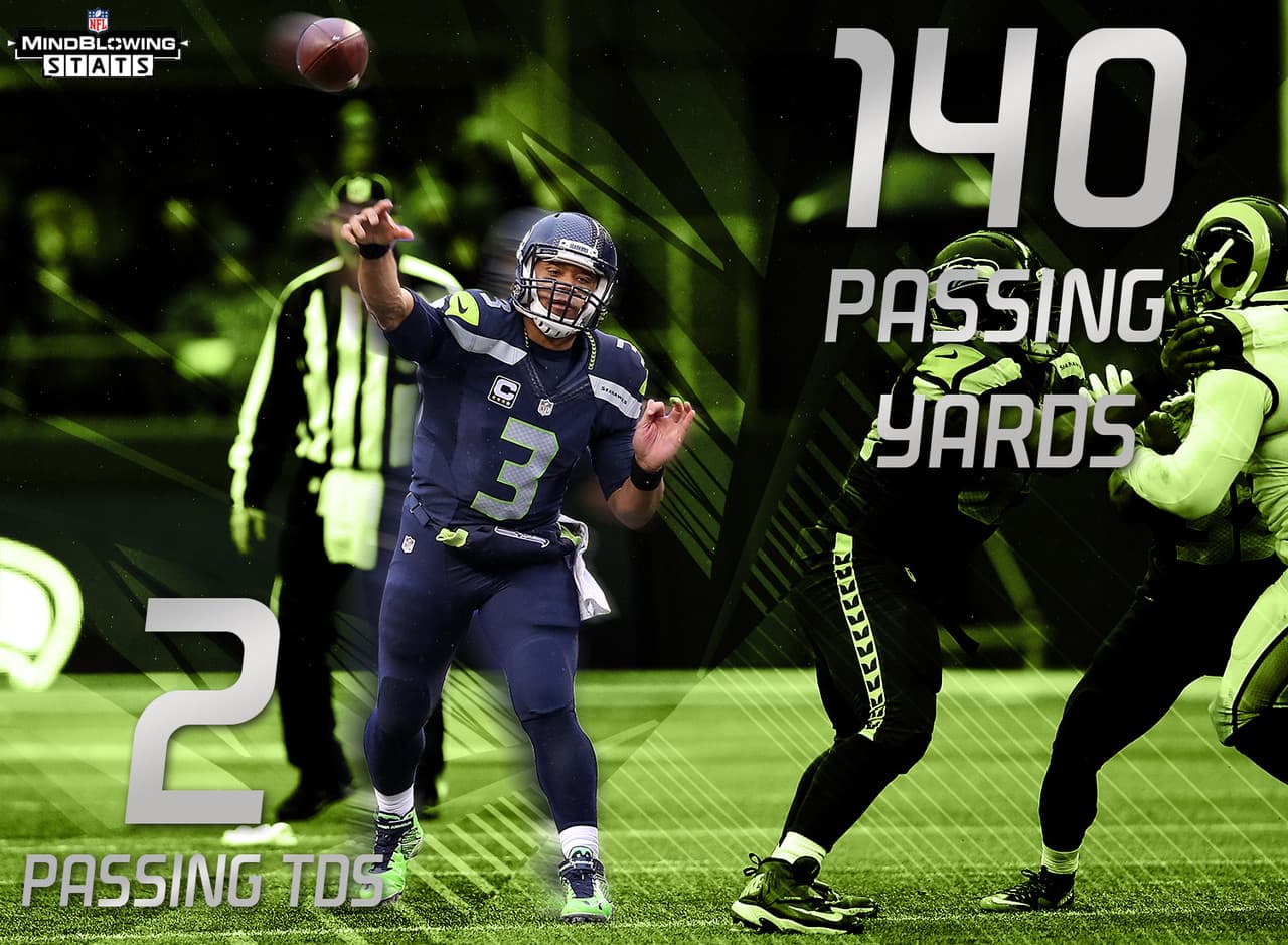 1.- Wilson buscando las marcas de la franquicia.- Russell Wilson necesita dos pases de touchdown y 140 yardas áereas para imponer la marca de una temporada en la historia de los Seahawks. Las marcas que busca actualmente son de Dave Krieg (32 touchdowns en 1984) y Matt Hasselbeck (3,966 yardas en 2007). Con 173 yardas aéreas, se convertirá en el primer Seahawk con 4,000 yardas por pase en una campaña.