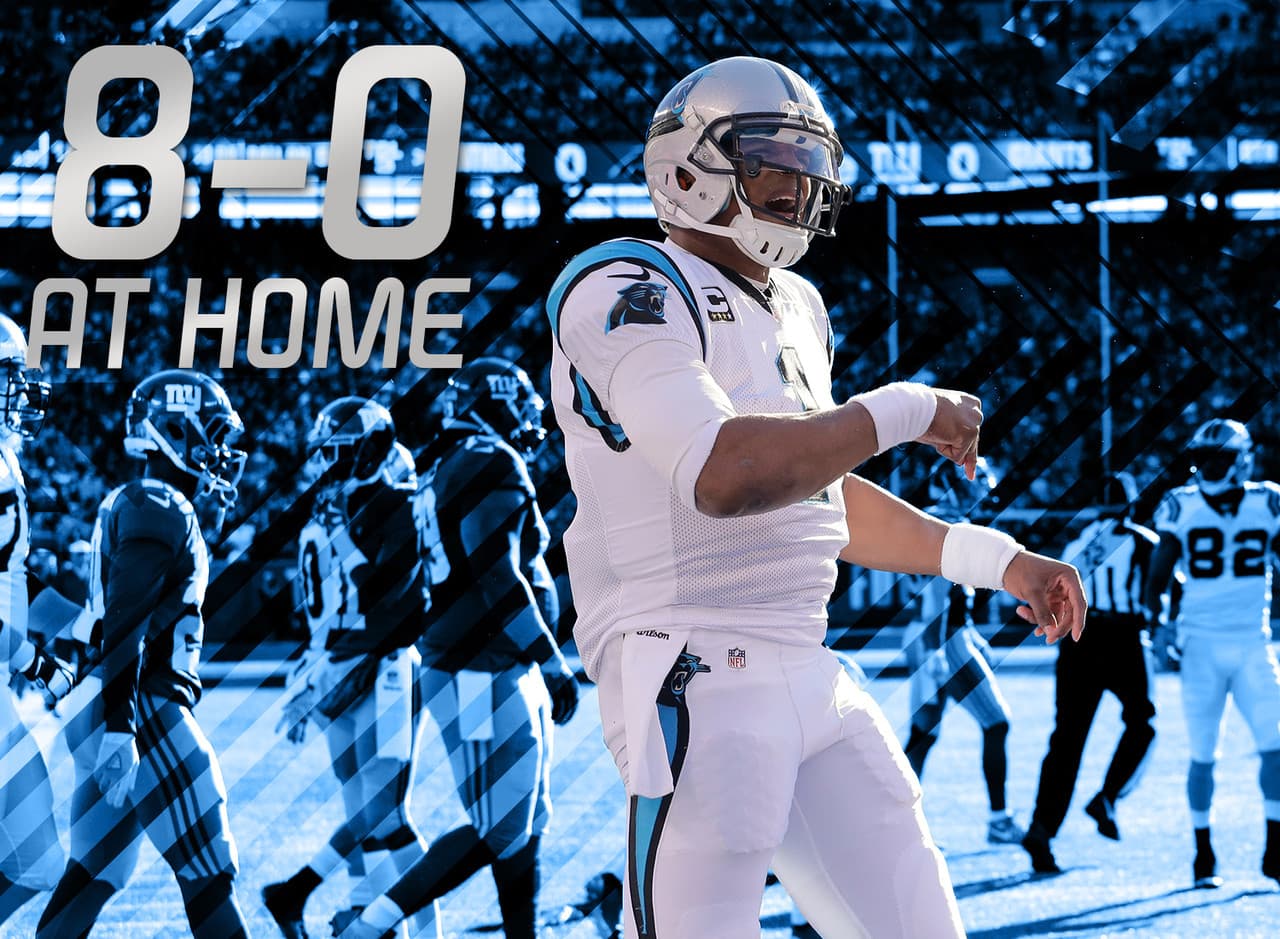 4.- Invictos en casa.- Con una victoria en la semana 17, Carolina terminará la temporada 8-0 en casa con con la localía garantizada durante todos los playoffs de la NFC. Desde 1975, 23 equipos han finalizado invictos en casa y han tenido la localía en los playoffs en esa misma campaña. Doce de ellos (52.2%) han avanzado al Super Bowl, y siete de ellos (30.4%) levantaron el Trofeo Lombardi.
