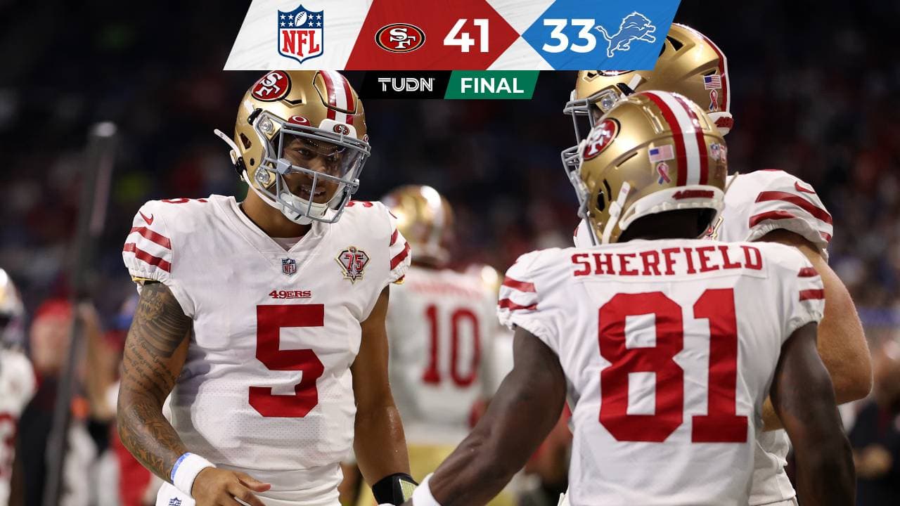 Trey Lance lanza su primer pase para touchdown en triunfo de 49ers