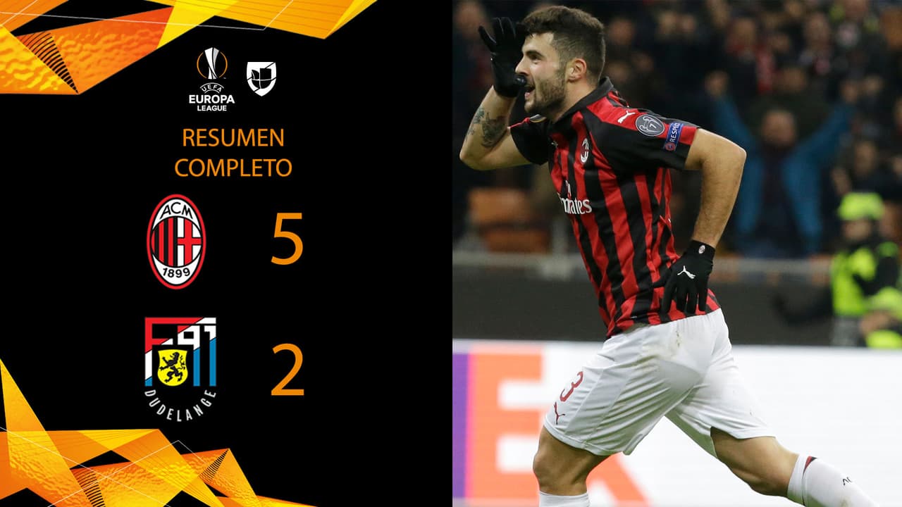 Milan 5-2 Dudelange - GOLES Y RESUMEN - Grupo F - UEFA Europa League