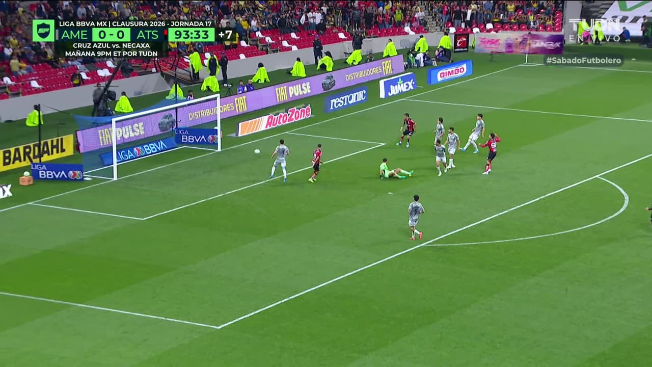 ¡GOL!  anota para Atlas. Arturo González