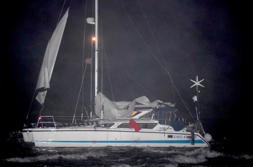 La embarcación que naufragó.