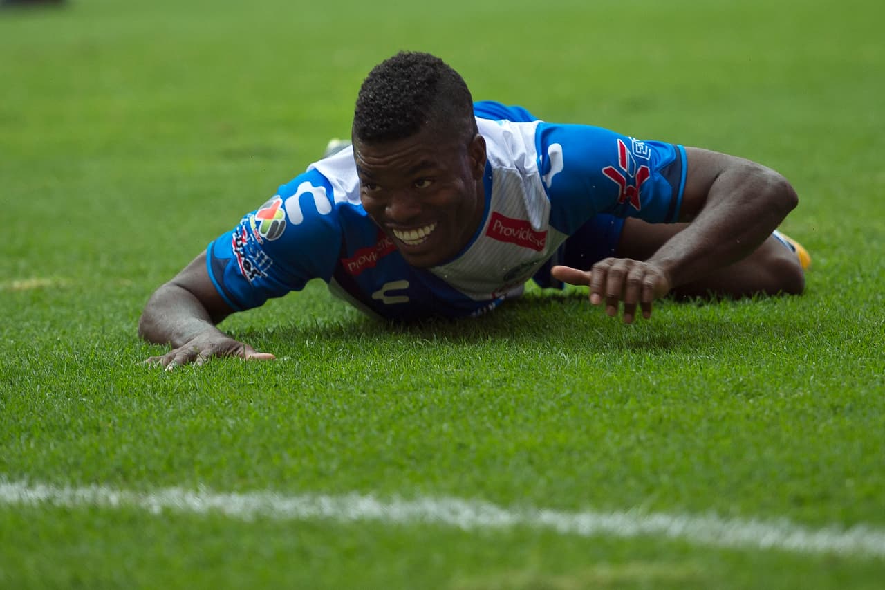Al minuto 39, el colombiano Félix Micolta anotó para Puebla. El atacante hizo su celebración de 'Cocodrilo'.