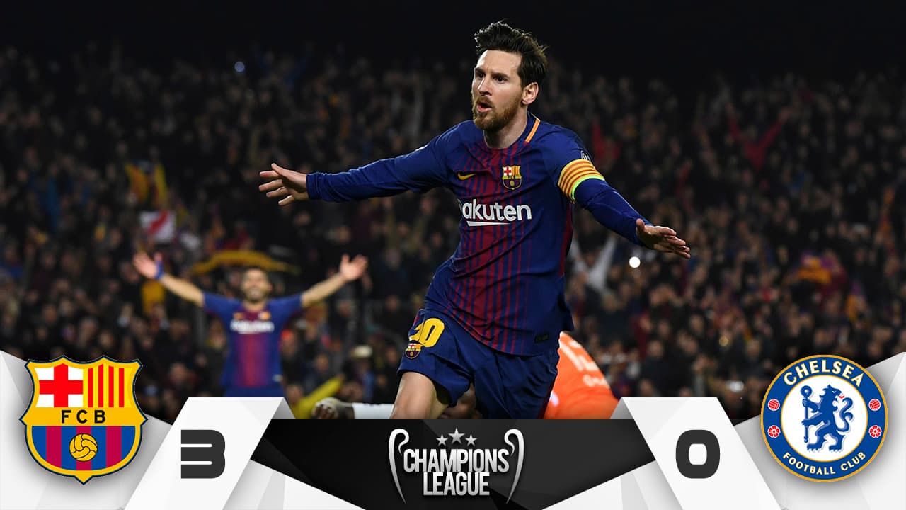 Con un Messi de 100: Barcelona bailó al Chelsea y está en cuartos de Champions