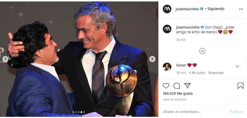 Los íconos del deporte se despidieron de Diego Armando Maradona en redes sociales.