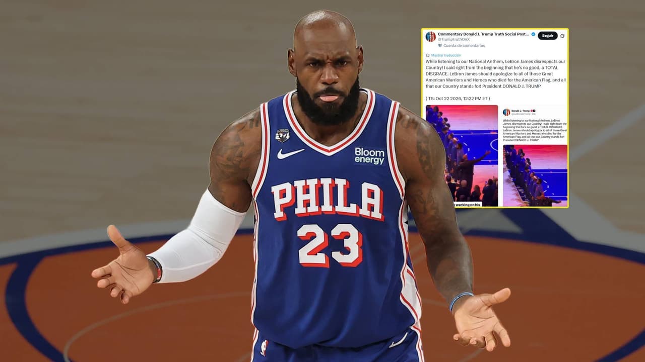 LeBron James es criticado por Donald Trump por su calentamiento con Sixers