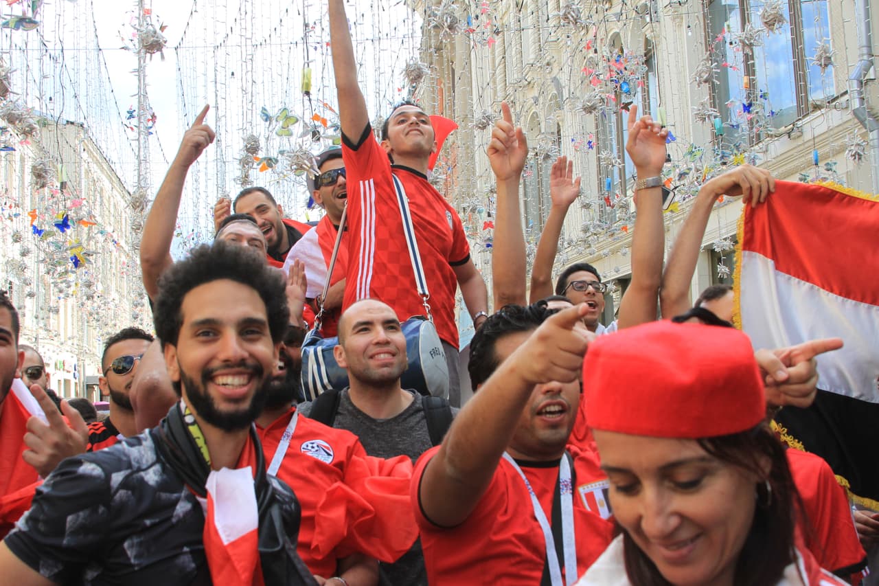 La fiesta egipcia se tomó buena parte del centro de Moscú.