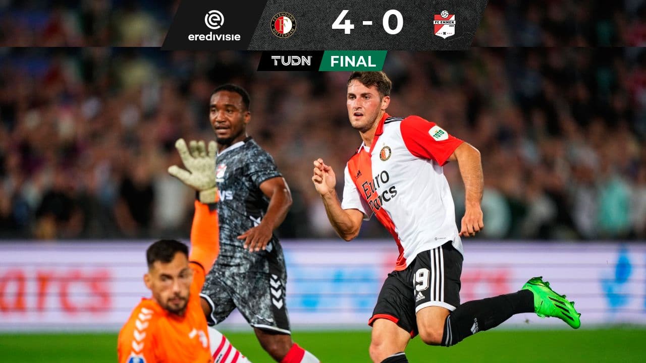 Santiago Giménez hace su primer gol en el triunfo del Feyenoord