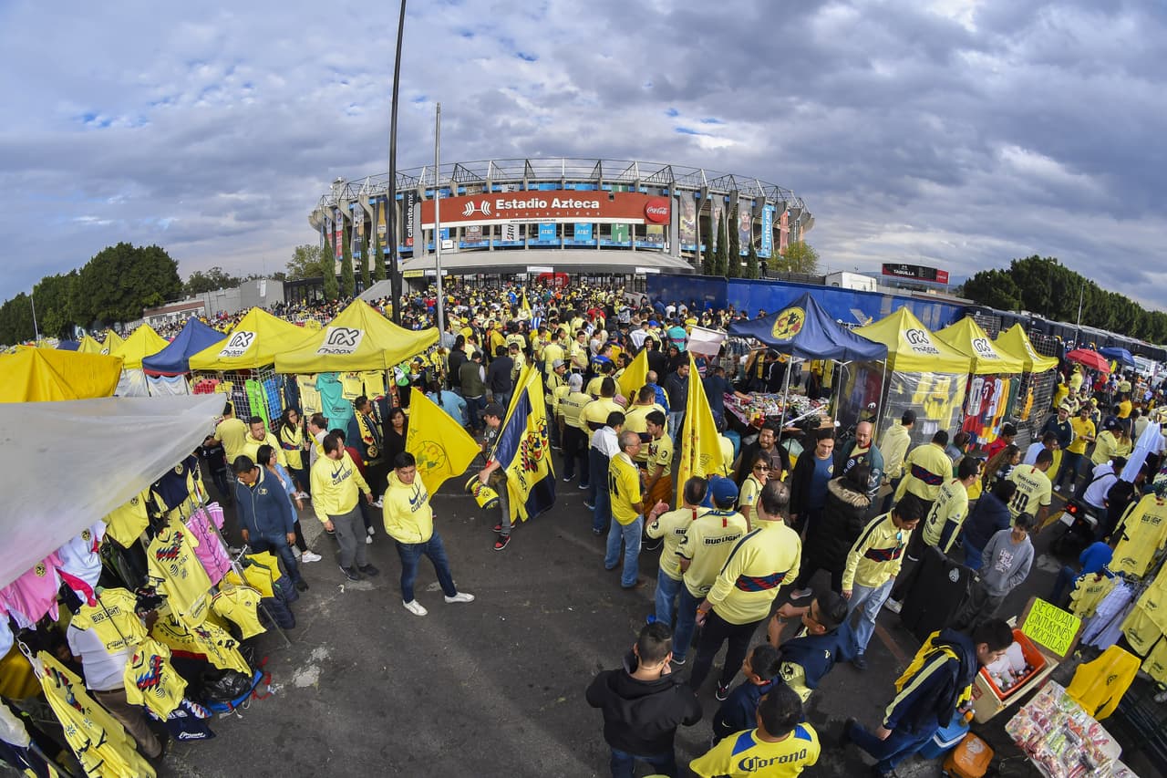 Gran ambiente familiar, en el Estadio Azteca, previo a la final del Apertura '19 entre el América y los Rayados de Monterrey.