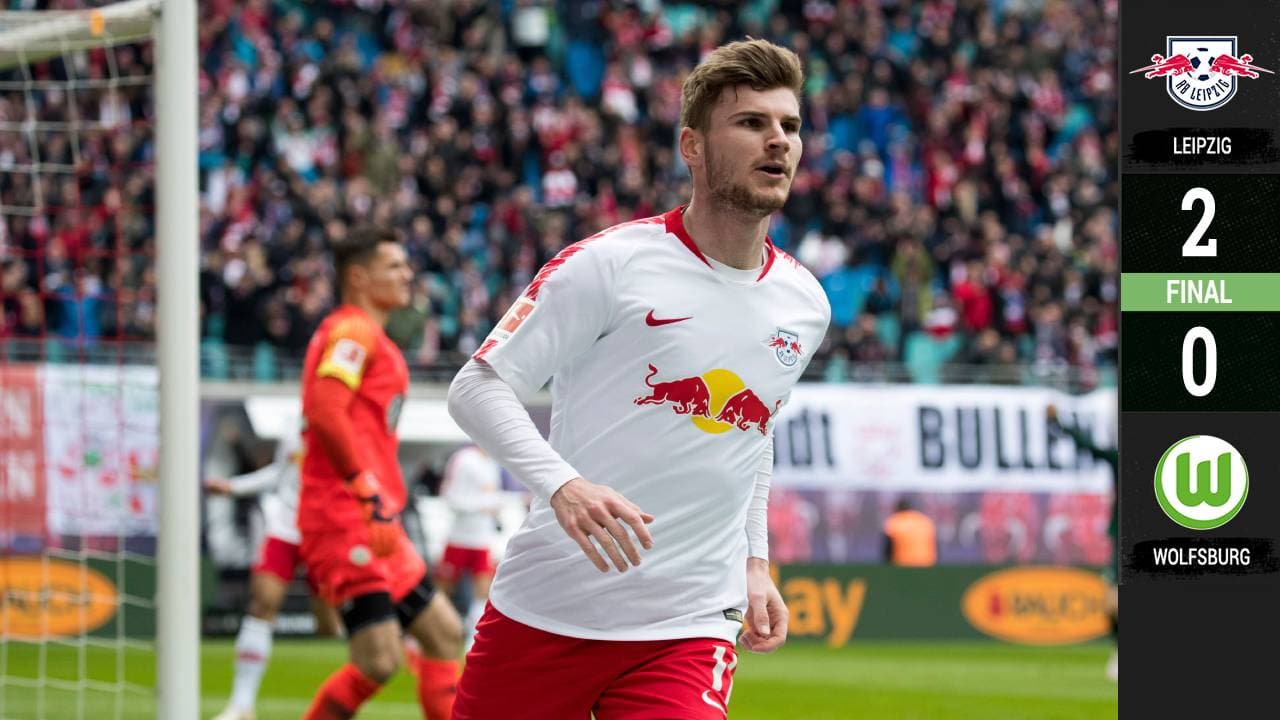 Golazos del Leipzig ante el Wolfsburg le afianzan en los puestos de la Champions