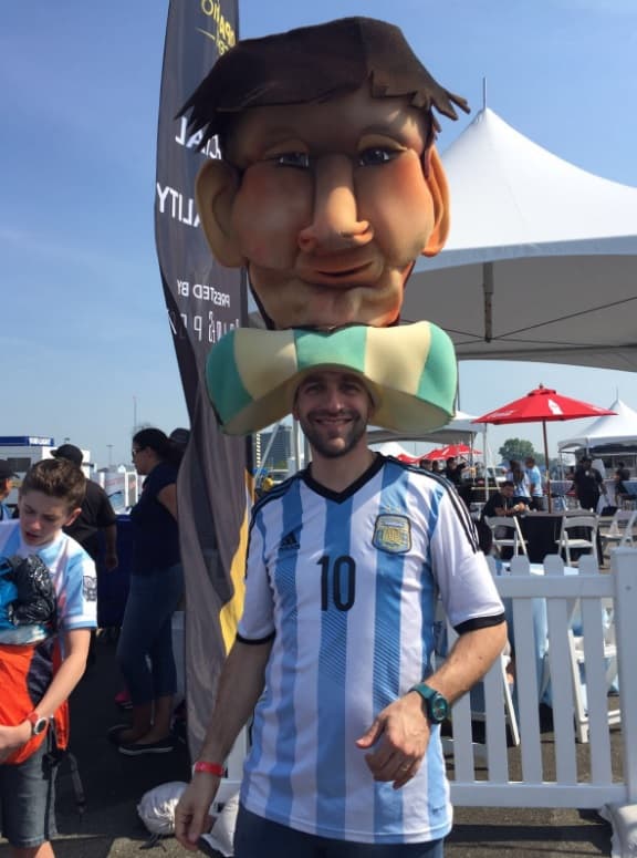 Los aficionados derrocharon pasión en la final del Argentina vs. Chile en el MetLife Stadium de Nueva York.