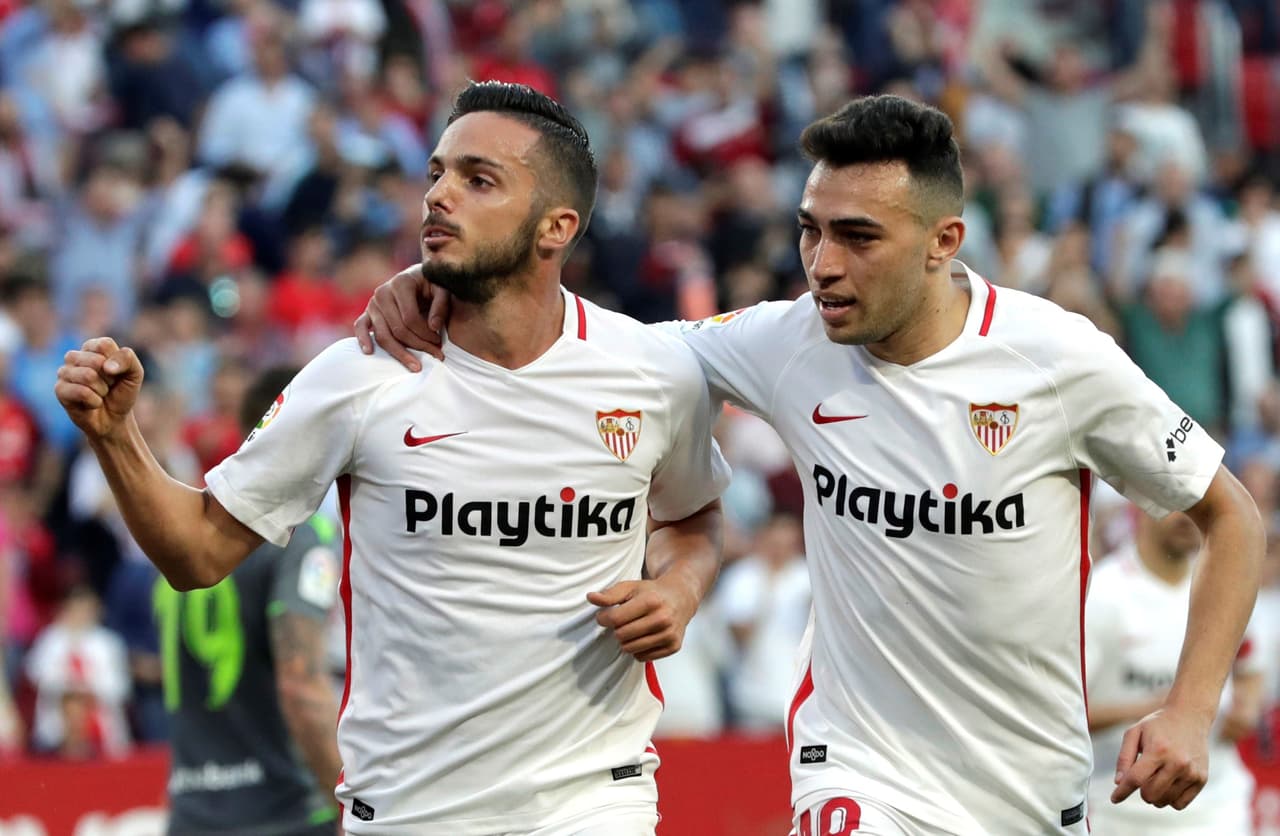 La fiesta para los locales en el estadio Ramón Sánchez Pizjuán, en Sevilla, parecía dibujarse pronto.