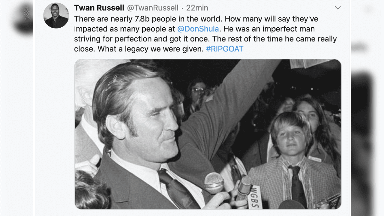 Inesperado fallecimiento de Don Shula conmociona al deporte y así reaccionan en redes sociales.