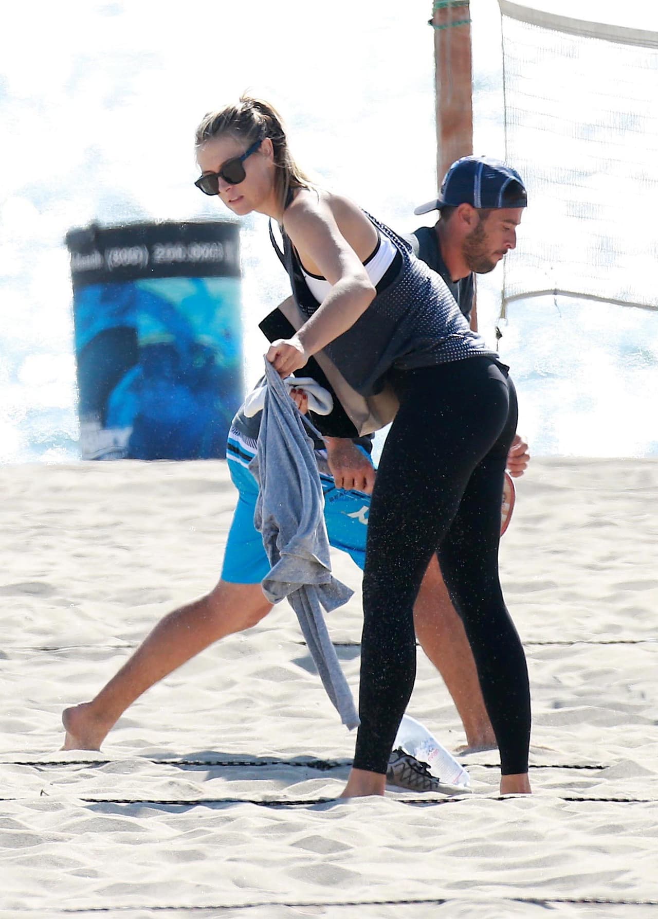 Pasó un buen rato jugando en la arena.