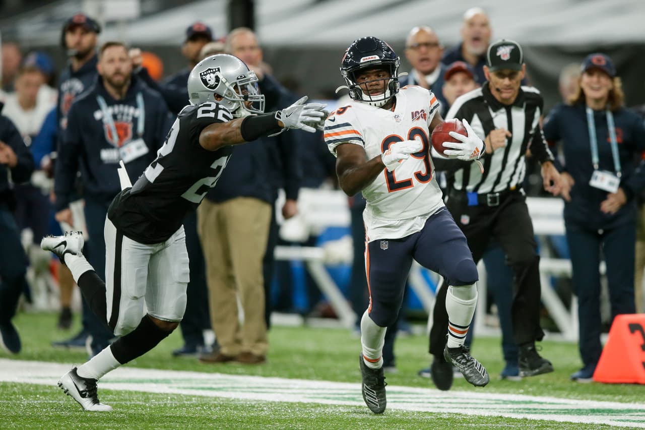Los Raiders vencieron 24-21 a los Chicago Bears, en el estadio del Tottenham en Londres, y se ponen 3-2 en la temporada.