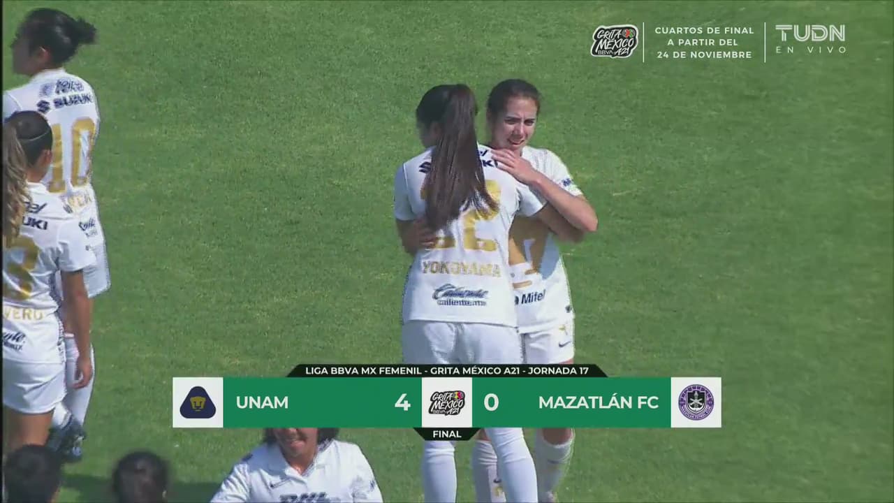 Resumen | ¡Ganan, gustan y golean! Pumas vence 4-0 a Mazatlán