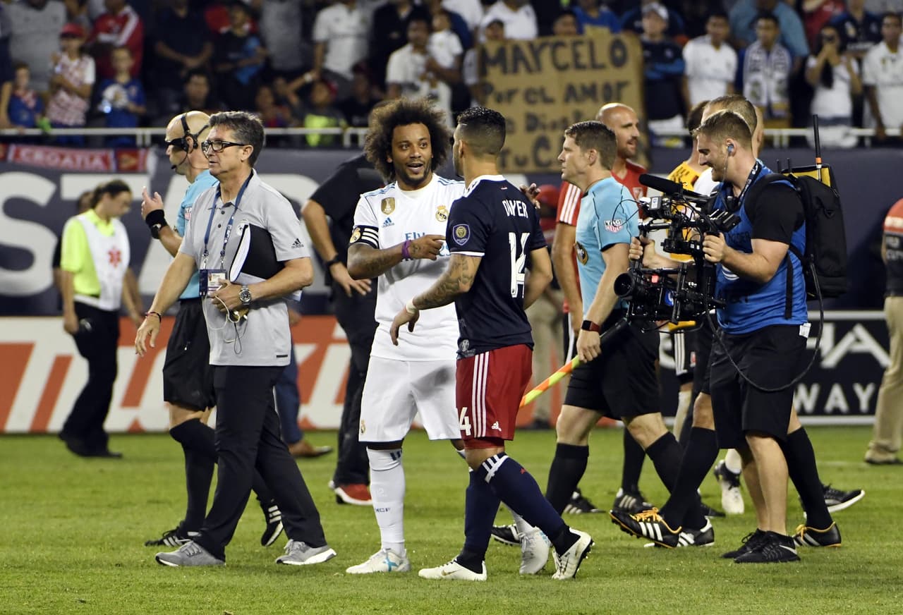 Marcelo al final del Partido de Estrellas de la MLS.
