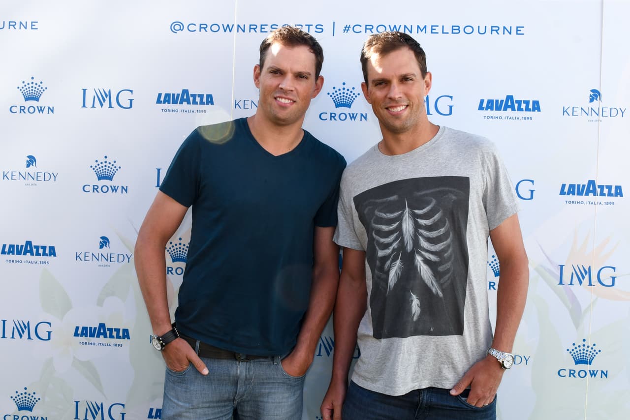 Los hermanos Bryan son grandes figuras del tenis masculino en dobles e hicieron parte de la celebración en su honor.