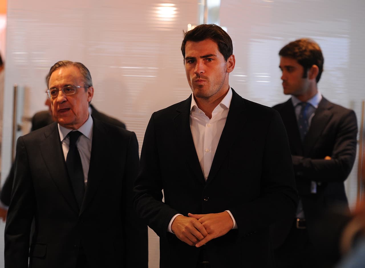 Casillas durante el evento donde se anunció su salida definitiva del Madrid