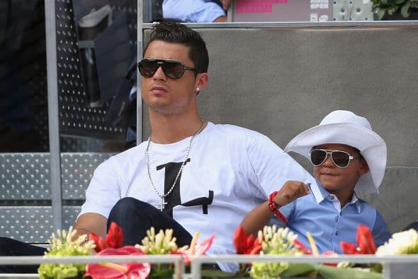 Cristiano Ronaldo pasó una tarde de tenis viendo el partido de Rafael Nadal contra Berdych en e Abierto de Madrid