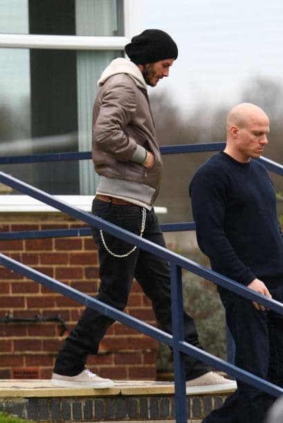 David llegó muy temprano a las instalaciones del club.