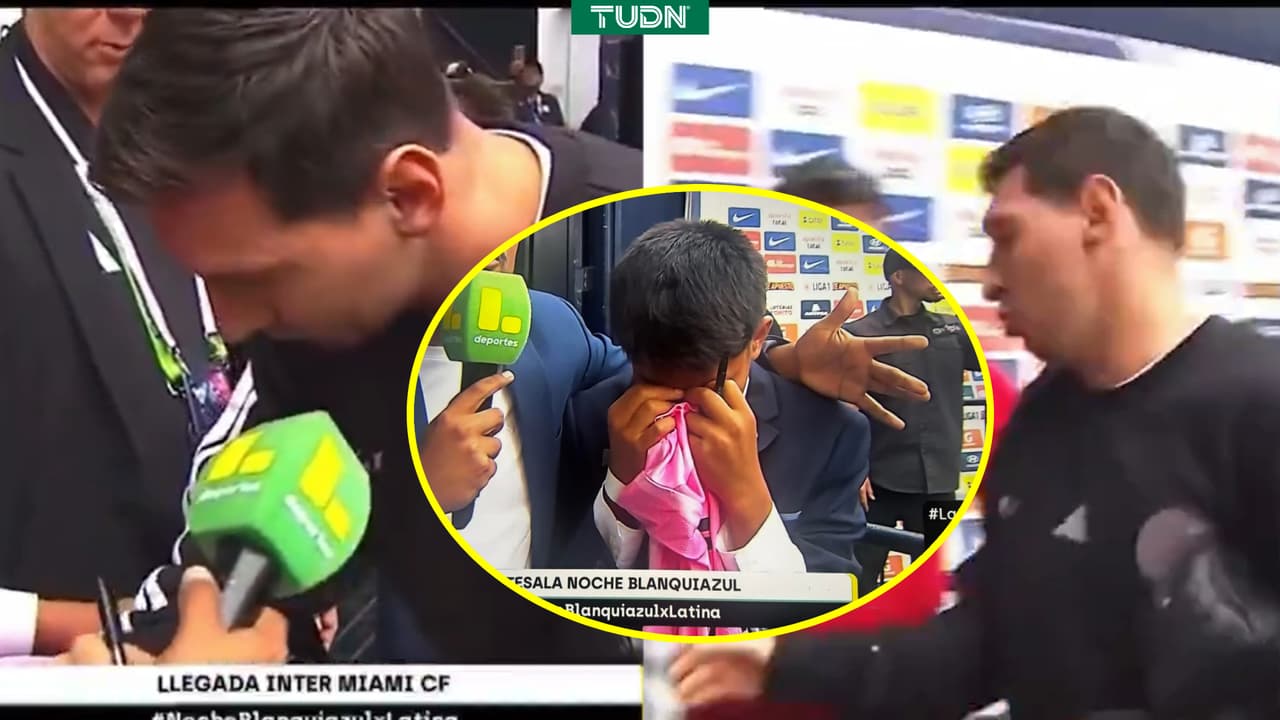 Messi hace llorar a joven reportero peruano en vivo
