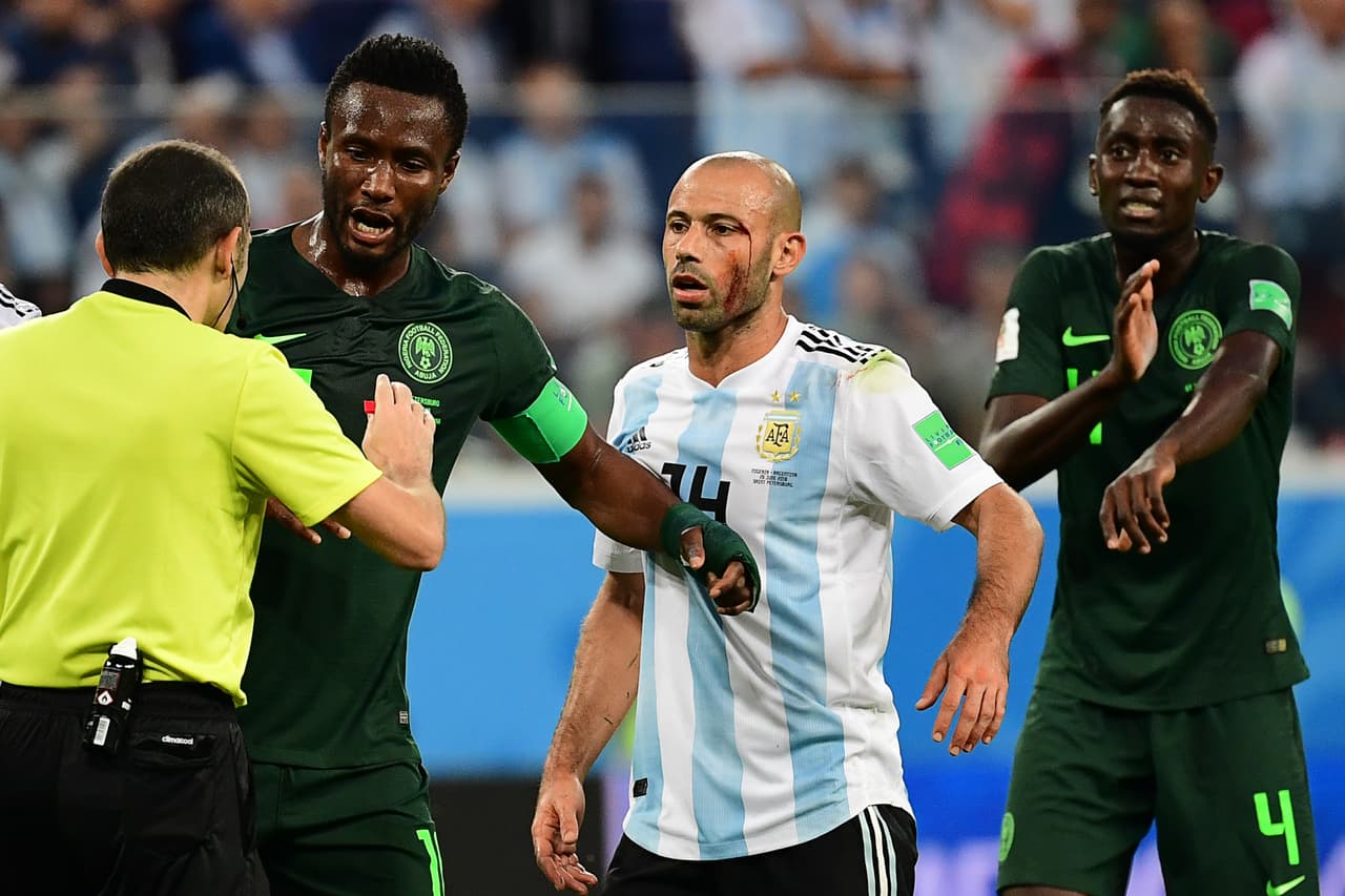 Javier Mascherano fue uno de los protagonsitas de la victoria de Argentina sobre Nigeria
