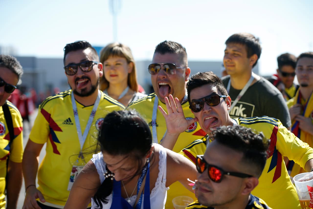 La alegría y el colorido encendió la fiesta del duelo de Colombia y Senegal, partido definitivo en la clasificación a octavos de finl por el grupo H del Mundial de Rusia 2018.