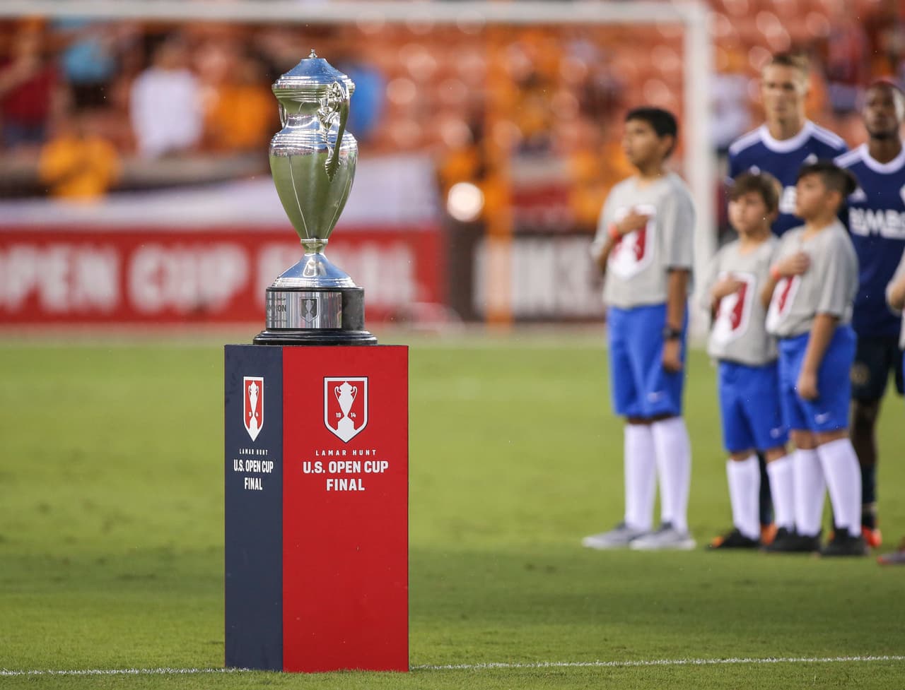 El trofeo de la Copa Abierta de Estados Unidos.