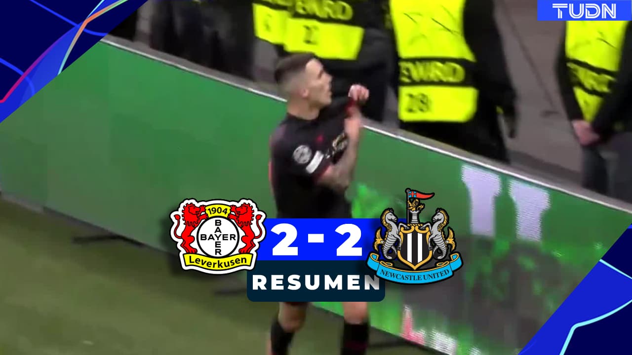 Resumen | Leverkusen salva el empate ante Newcastle en Champions League