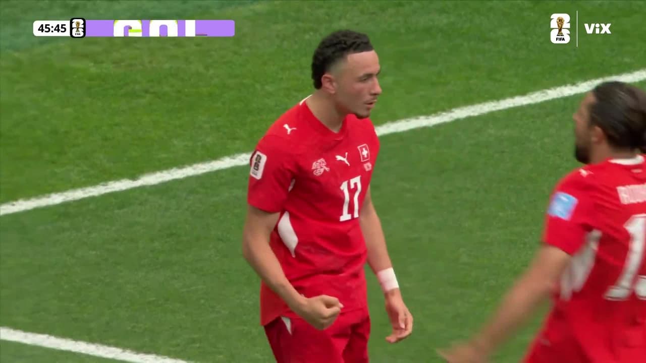 ¡Gol de Suiza! Rubín Vargas aprovecha el rebote y rompe el empate