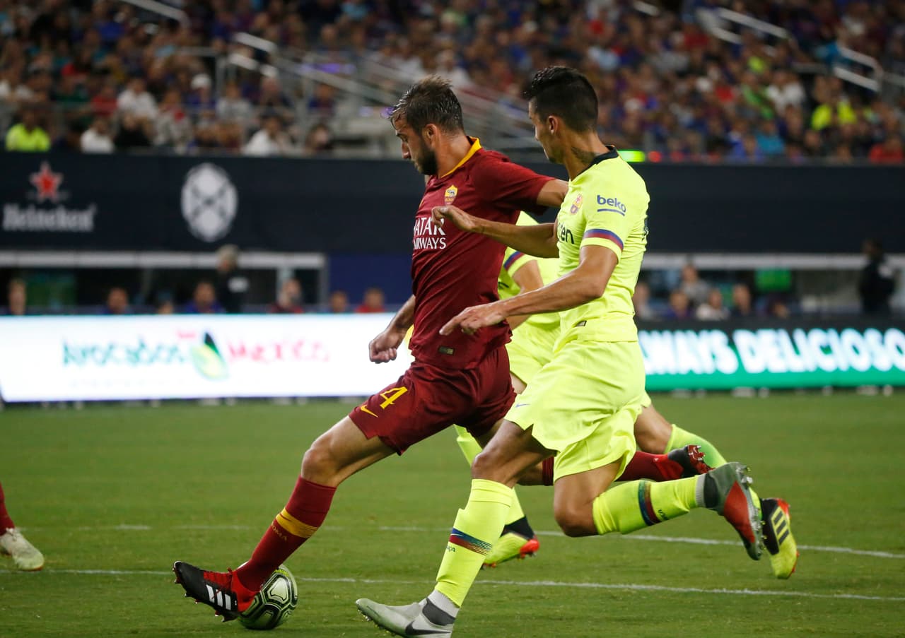 El 3-2 de la remontada llegó en los pies de Bryan Cristante al minuto 38 del segundo tiempo. Roma se puso arriba.