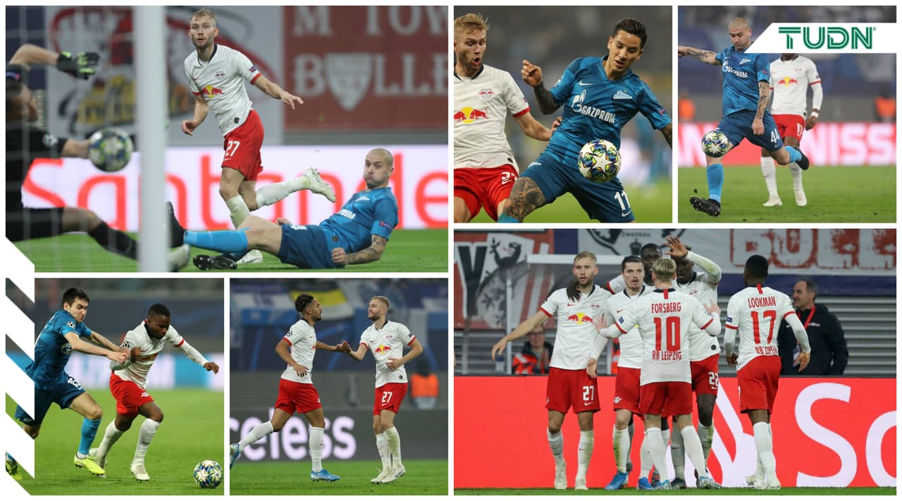 RB Leipzig 2-1 Zenit. Los alemanes vinieron de atrás para ganar en casa, con goles de Laimer y Sabitzer; por el Zenit ruso descontó Rakitskiy.