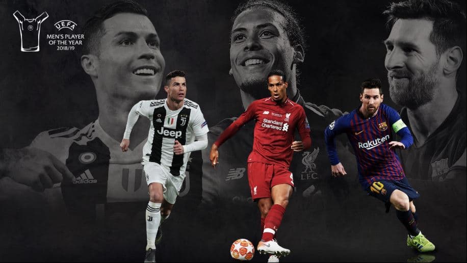 Messi, Cristiano y Van Dijk, nominados al Jugador de la UEFA