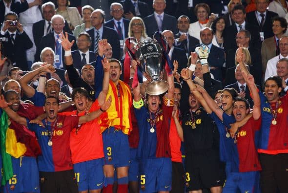 Barcelona volvió a levantar la 'Orejona' en 2009, esta vez dirigidos por Josep Guardiola y con Messi como figura, consiguiendo el 'triplete'. Derrotaron al Manchester United por 2-0 y estos dos equipos son los mismos que optan por el título en este 2011.