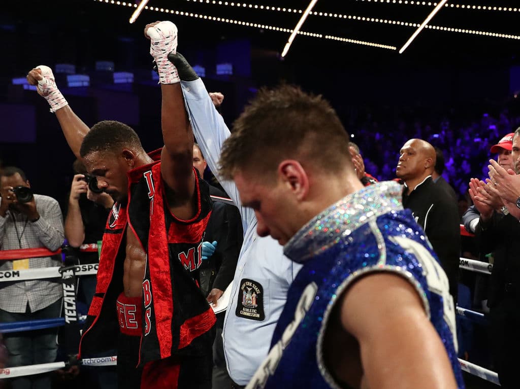 La más reciente pelea de Jacobs fue cuando se enfrentó a Sergiy Derevyachenko en el Madison Square Garden el pasado 27 de octubre de 2018.