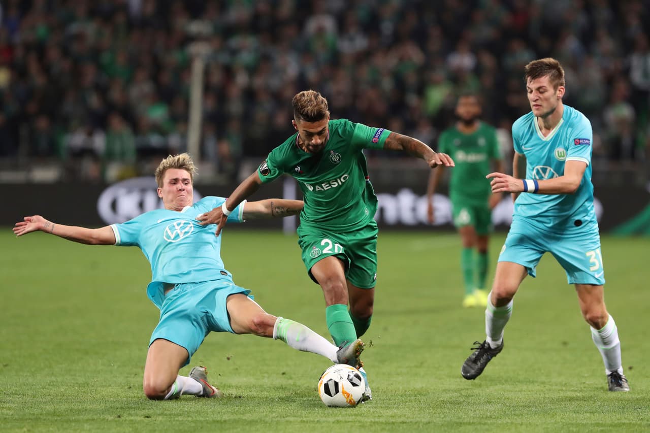 Kolodziejczak y William anotaron en el empate 2-2 entre Saint-Etienne y Wolfsburg, respectivamente.